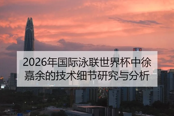 2026年国际泳联世界杯中徐嘉余的技术细节研究与分析